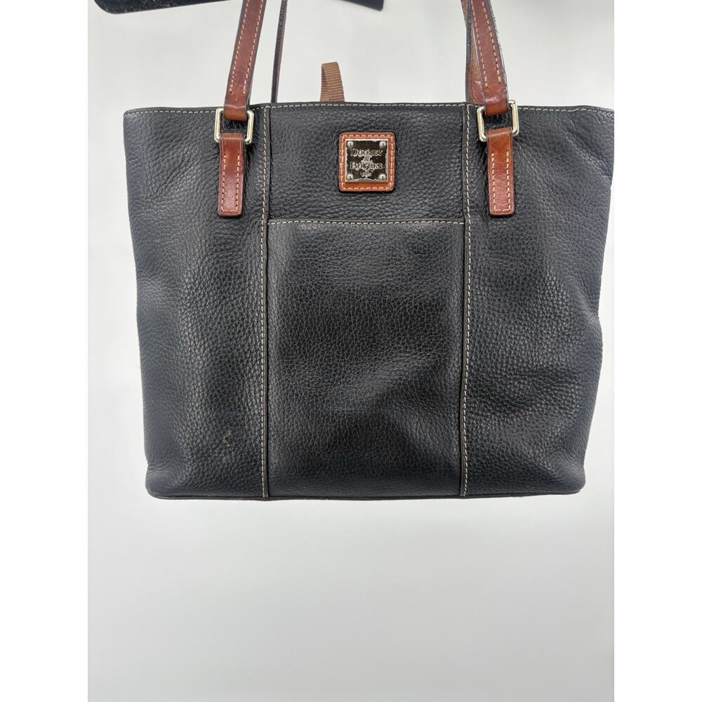 Vintage Dooney & Bourke Black Pebble Grain Lexington Shopper Bag